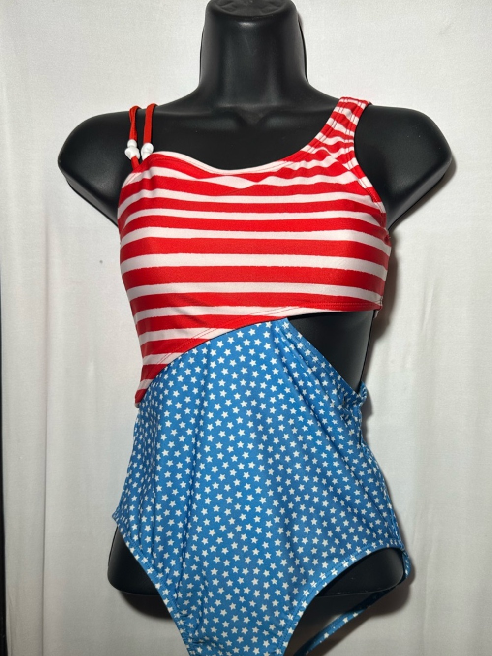 NWOT 4th of July Girls Patriotic, One-Piece Cat & Jack 10/12 Summer Holiday